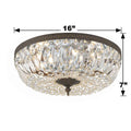 CRYSTORAMA, CRYSTORAMA CLEAR HAND CUT FLUSH MOUNT, FLUSH MOUNT CEILING LIGHTS