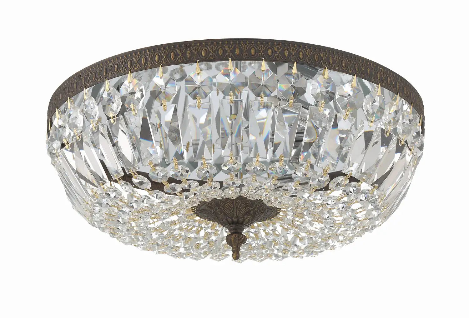 CRYSTORAMA, CRYSTORAMA CLEAR HAND CUT FLUSH MOUNT, FLUSH MOUNT CEILING LIGHTS