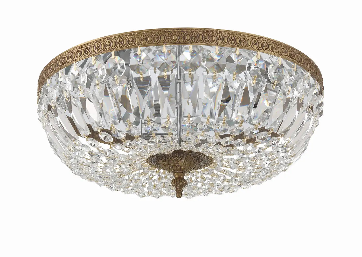 CRYSTORAMA, CRYSTORAMA CLEAR HAND CUT FLUSH MOUNT, FLUSH MOUNT CEILING LIGHTS