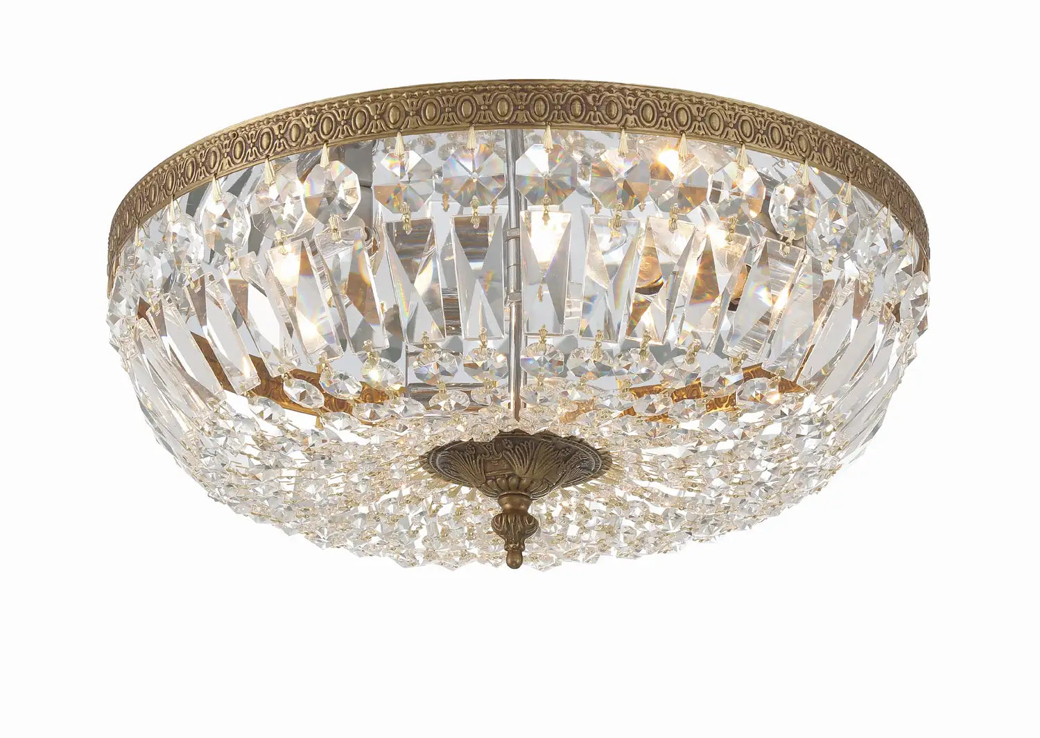 CRYSTORAMA, CRYSTORAMA CLEAR HAND CUT FLUSH MOUNT, FLUSH MOUNT CEILING LIGHTS