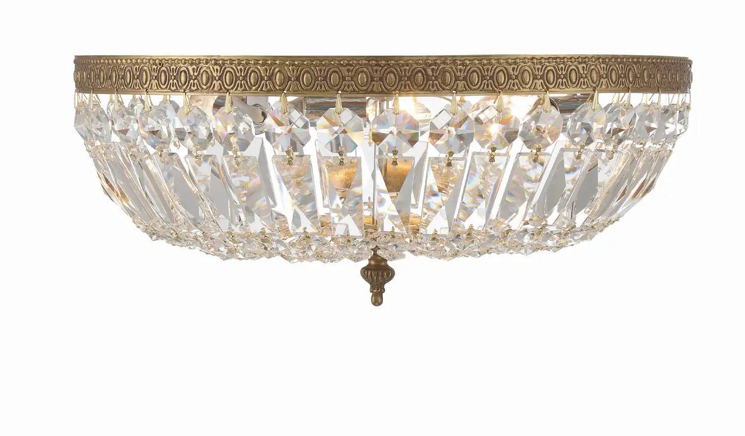 CRYSTORAMA, CRYSTORAMA CLEAR HAND CUT FLUSH MOUNT, FLUSH MOUNT CEILING LIGHTS