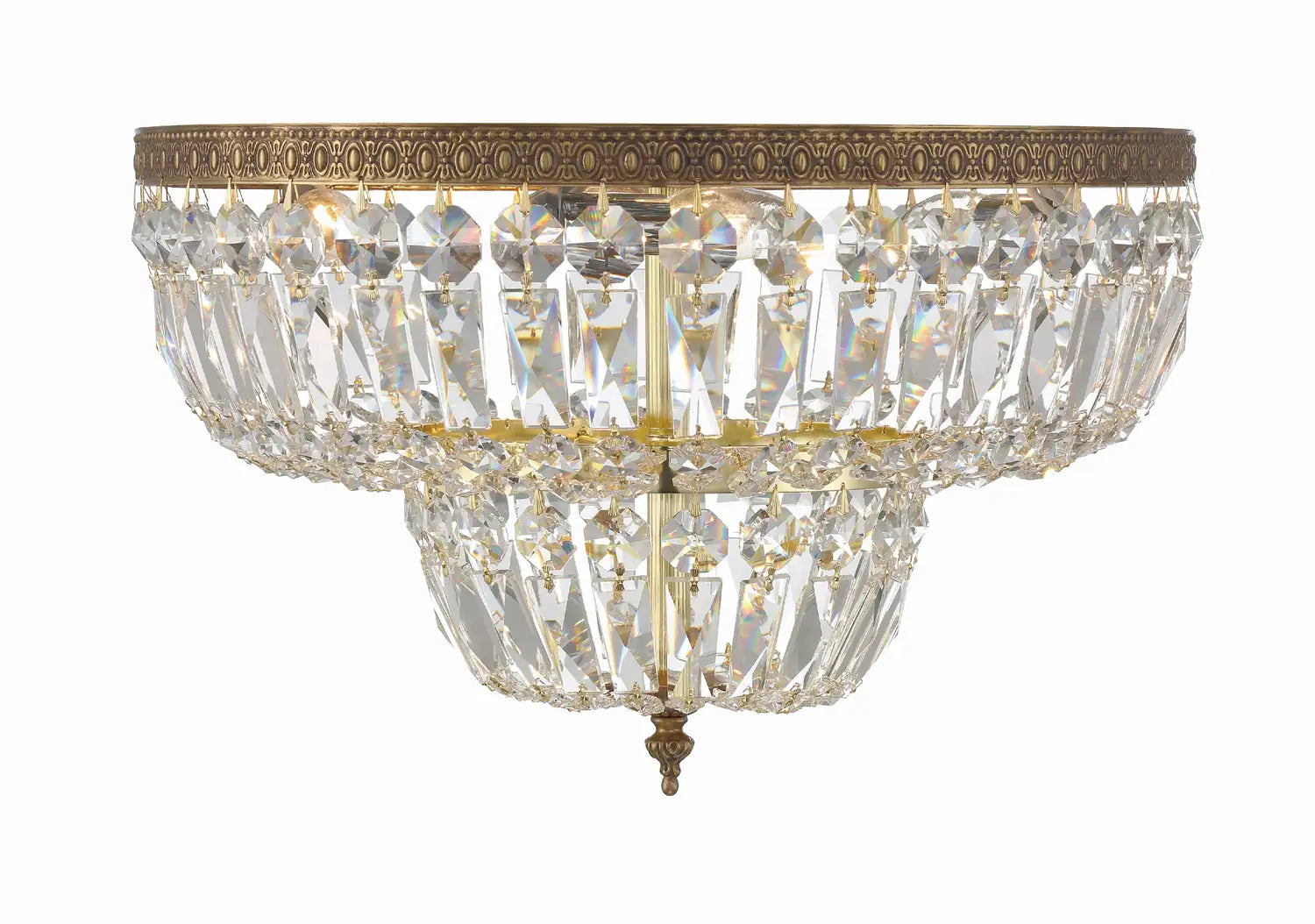 CRYSTORAMA, CRYSTORAMA CLEAR HAND CUT FLUSH MOUNT, FLUSH MOUNT CEILING LIGHTS