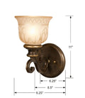 CRYSTORAMA, NORWALK UMBER SCONCE, WALL SCONCES