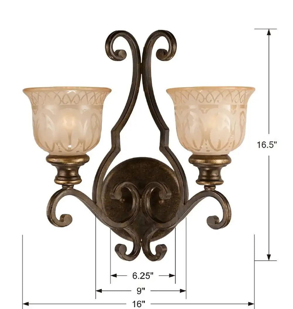 CRYSTORAMA, NORWALK UMBER SCONCE, WALL SCONCES