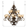 CRYSTORAMA, NORWALK UMBER CHANDELIER, CHANDELIER LIGHT