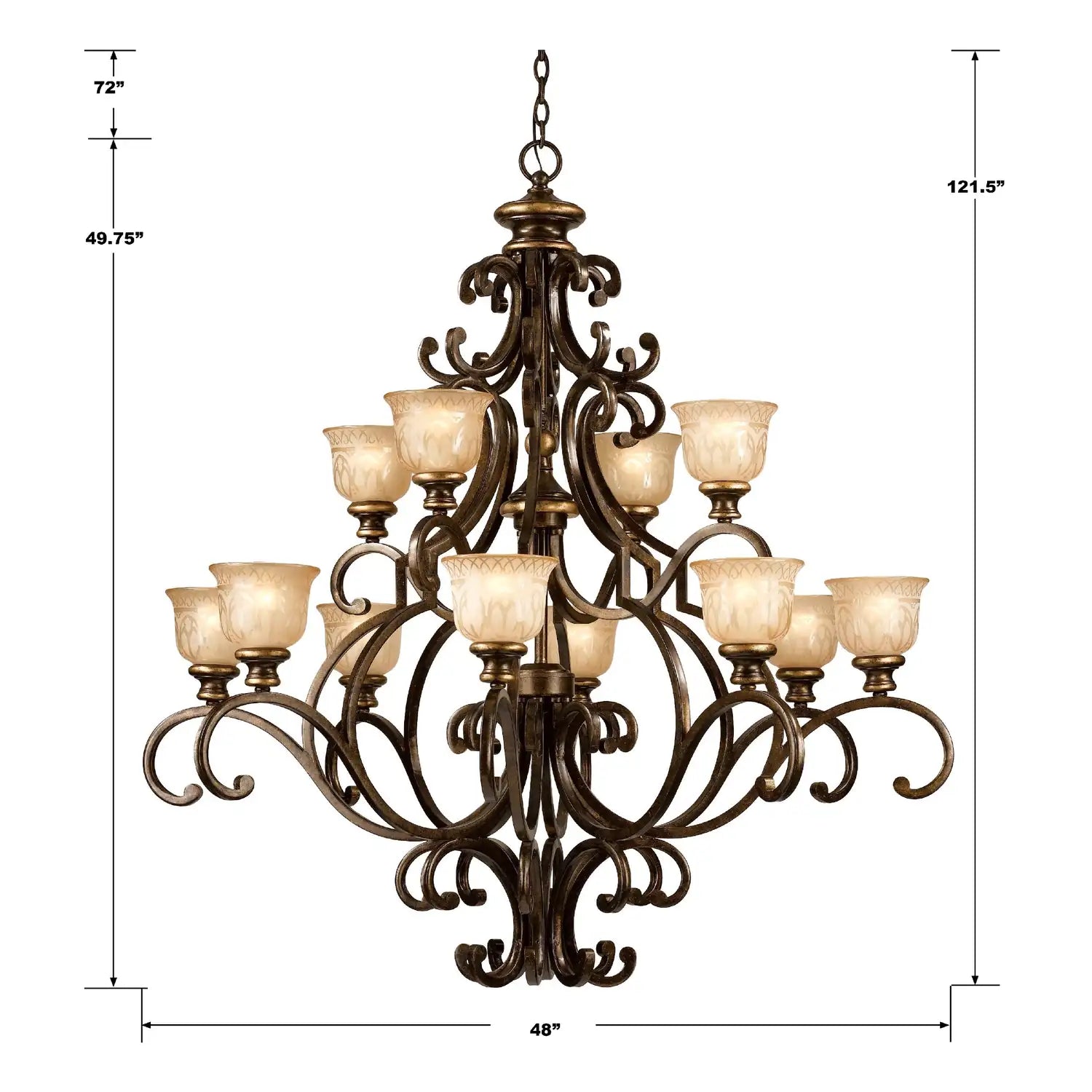 CRYSTORAMA, NORWALK UMBER CHANDELIER, CHANDELIER LIGHT