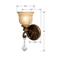 CRYSTORAMA, NORWALK UMBER SCONCE, WALL SCONCES