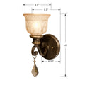 CRYSTORAMA, NORWALK UMBER SCONCE, WALL SCONCES