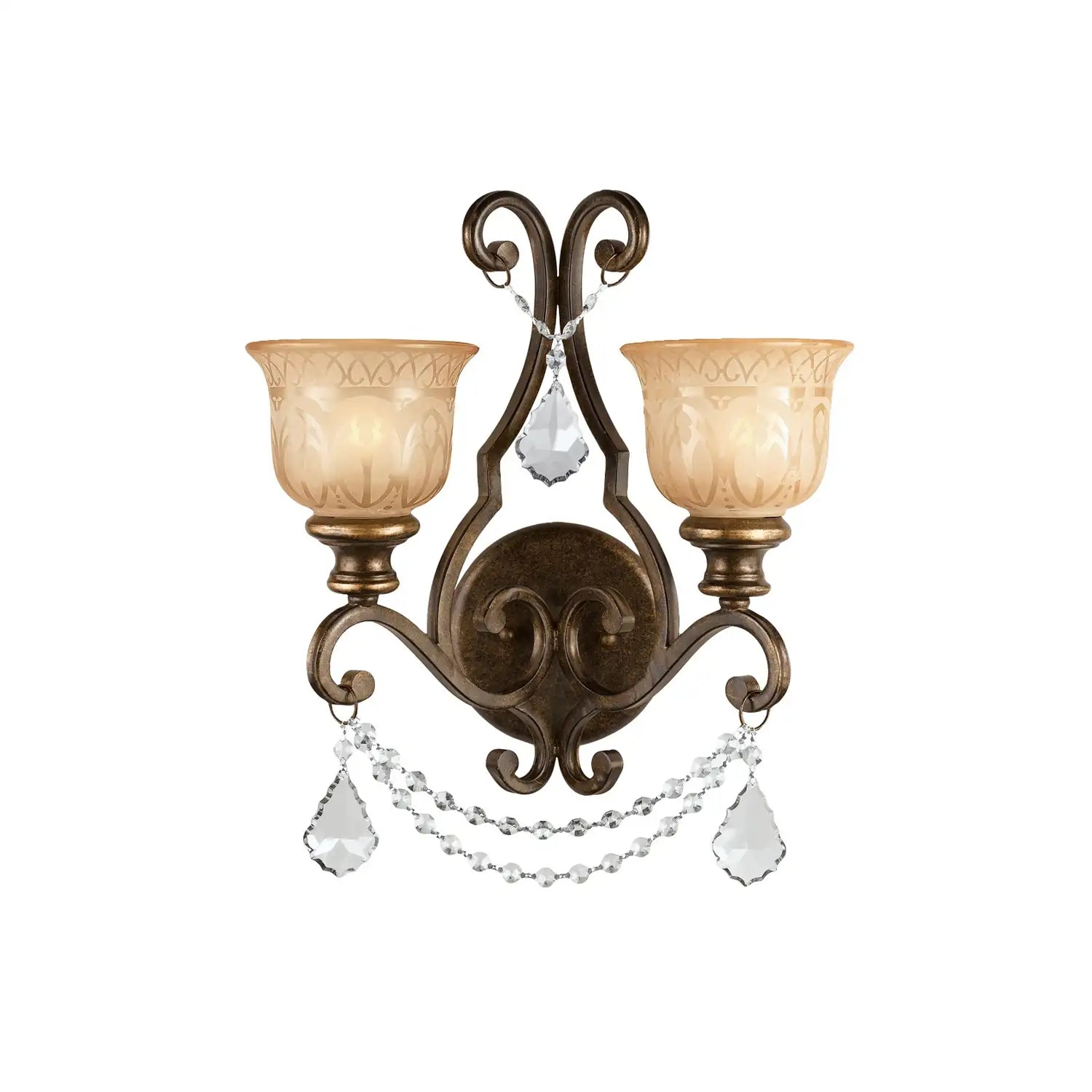 CRYSTORAMA, NORWALK UMBER SCONCE, WALL SCONCES