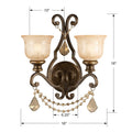 CRYSTORAMA, NORWALK UMBER SCONCE, WALL SCONCES