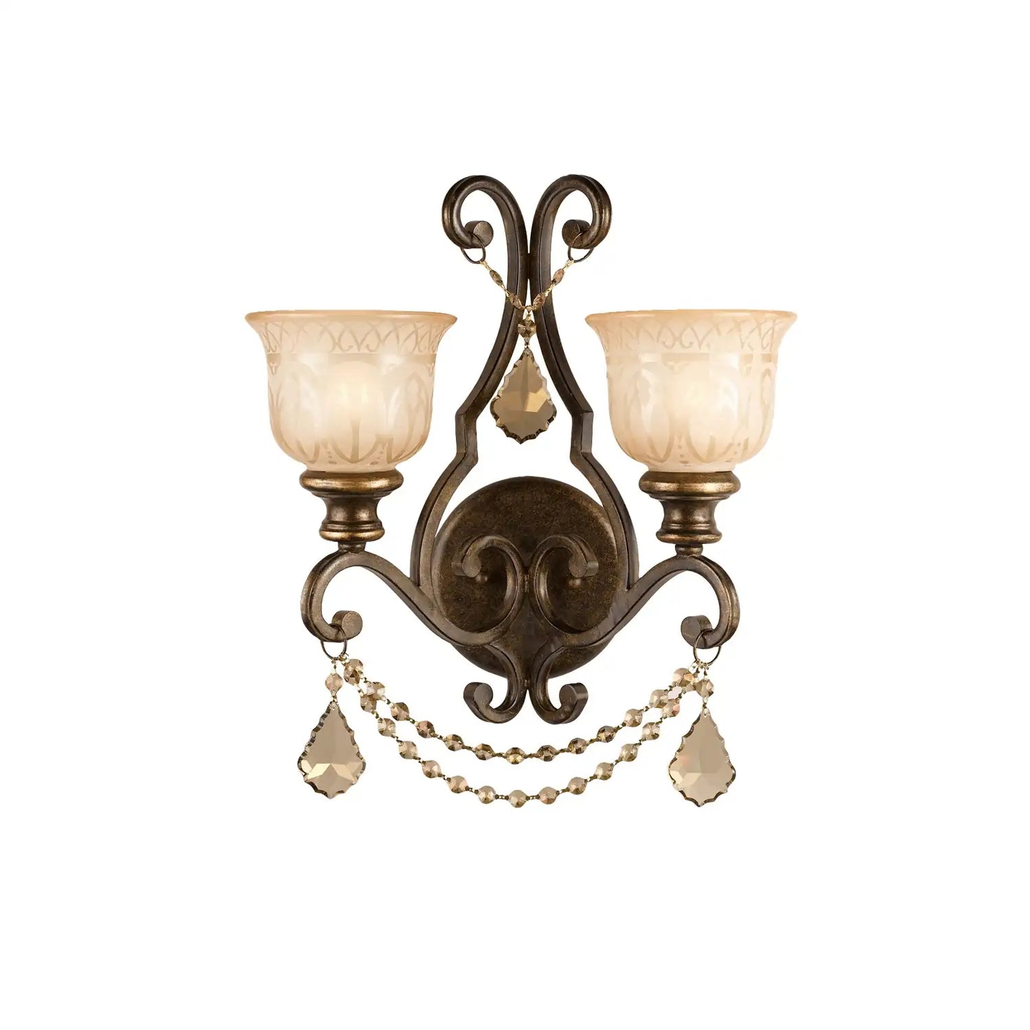 CRYSTORAMA, NORWALK UMBER SCONCE, WALL SCONCES