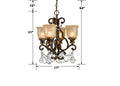 CRYSTORAMA, NORWALK UMBER CHANDELIER, CHANDELIER LIGHT