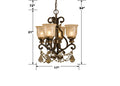 CRYSTORAMA, NORWALK UMBER CHANDELIER, CHANDELIER LIGHT