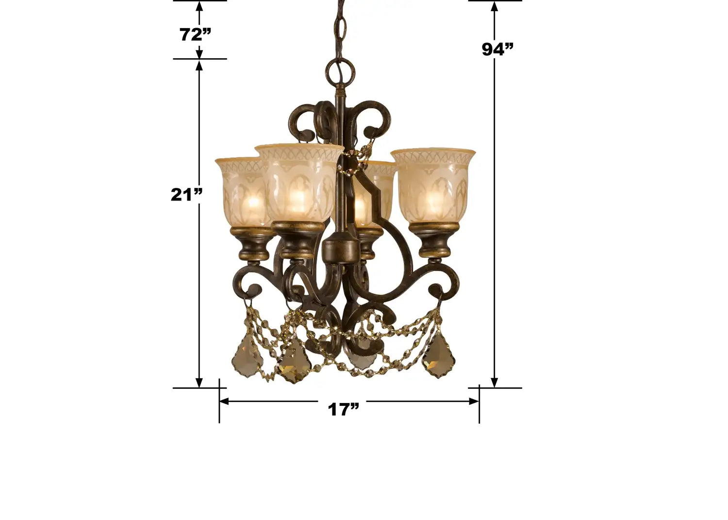 CRYSTORAMA, NORWALK UMBER CHANDELIER, CHANDELIER LIGHT