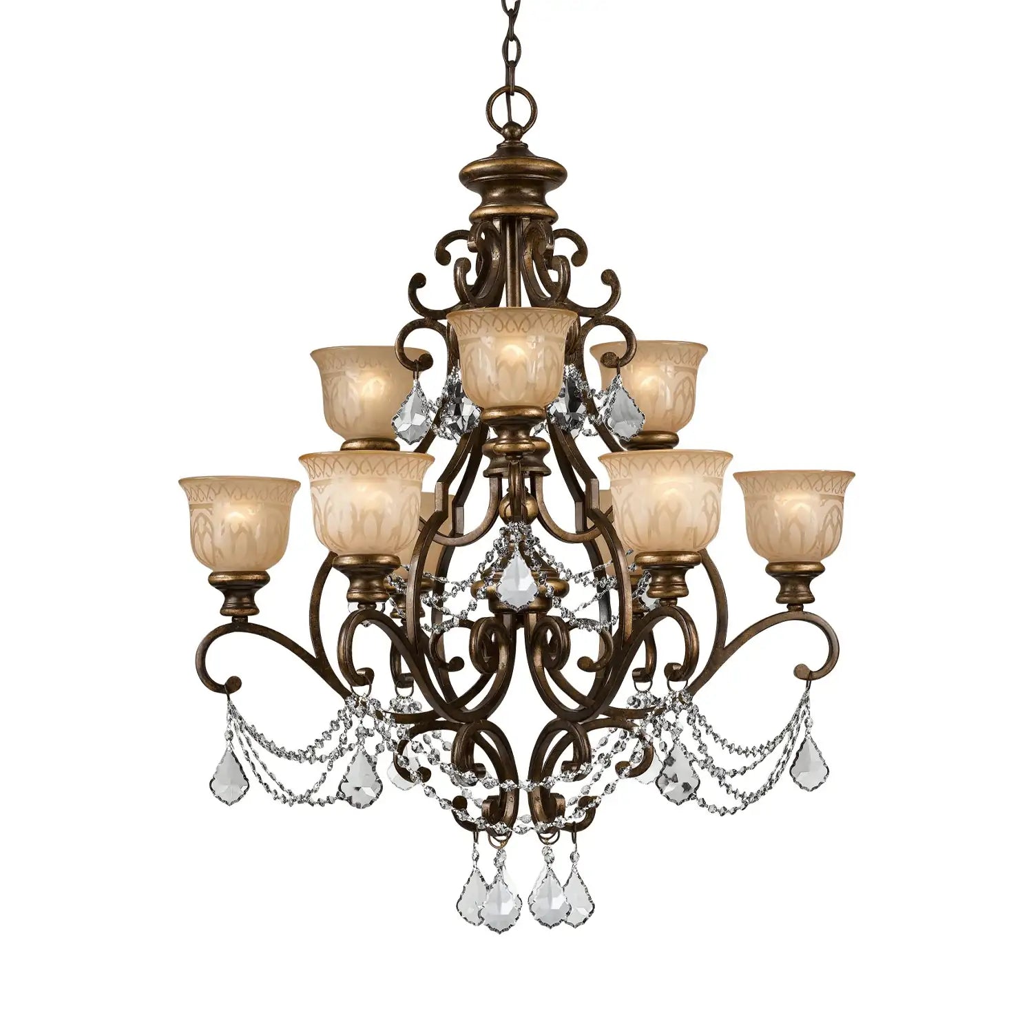 CRYSTORAMA, NORWALK UMBER CHANDELIER, CHANDELIER LIGHT