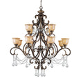 CRYSTORAMA, NORWALK UMBER CHANDELIER, CHANDELIER LIGHT