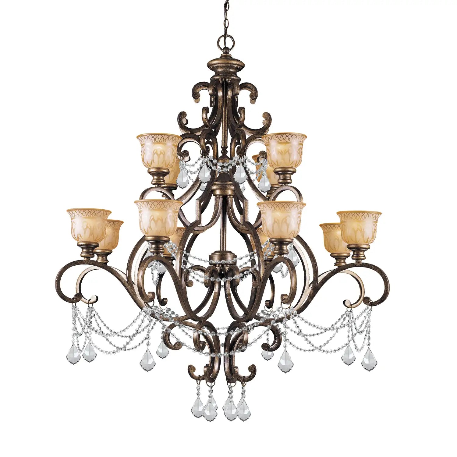 CRYSTORAMA, NORWALK UMBER CHANDELIER, CHANDELIER LIGHT