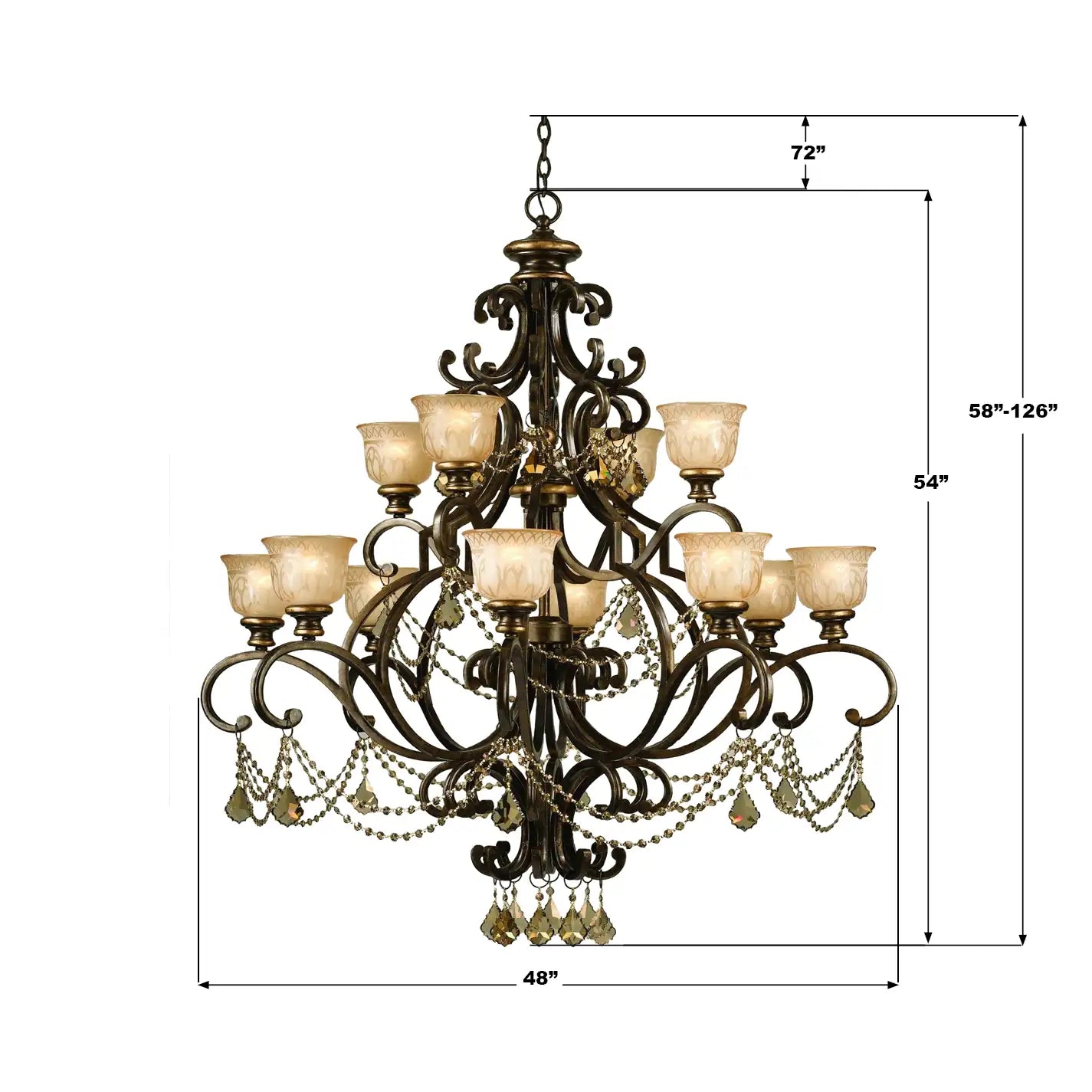 CRYSTORAMA, NORWALK CHANDELIER, CHANDELIER LIGHT