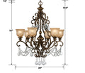 CRYSTORAMA, NORWALK UMBER CHANDELIER, CHANDELIER LIGHT