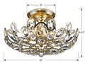 CRYSTORAMA, STERLING SEMI FLUSH MOUNT, FLUSH MOUNT CEILING LIGHTS