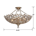 CRYSTORAMA, STERLING SEMI FLUSH MOUNT, FLUSH MOUNT CEILING LIGHTS