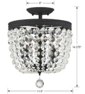 CRYSTORAMA, ARCHER SEMI FLUSH MOUNT, FLUSH MOUNT CEILING LIGHTS