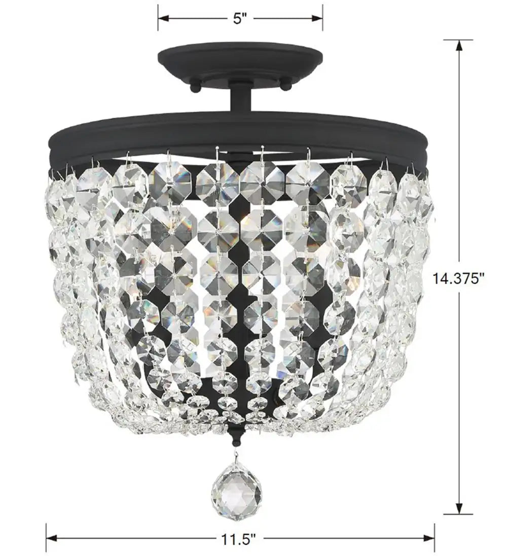 CRYSTORAMA, ARCHER SEMI FLUSH MOUNT, FLUSH MOUNT CEILING LIGHTS