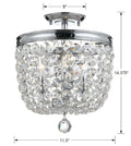 CRYSTORAMA, ARCHER SEMI FLUSH MOUNT, FLUSH MOUNT CEILING LIGHTS
