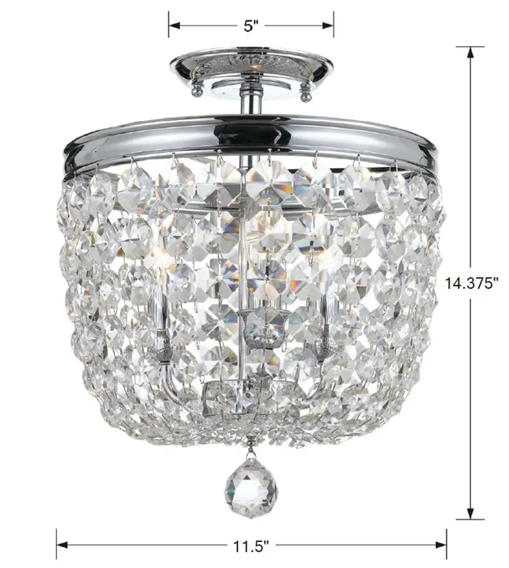 CRYSTORAMA, ARCHER SEMI FLUSH MOUNT, FLUSH MOUNT CEILING LIGHTS