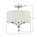 CRYSTORAMA, MIRAGE SEMI FLUSH MOUNT, FLUSH MOUNT CEILING LIGHTS