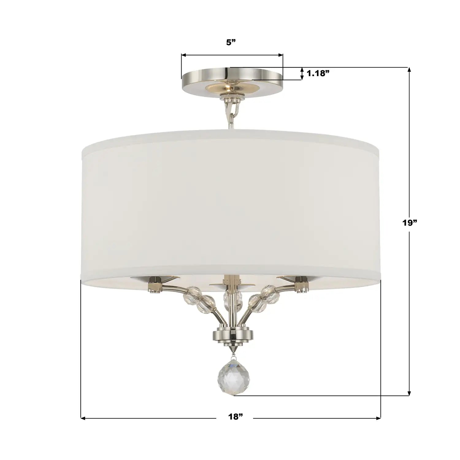 CRYSTORAMA, MIRAGE SEMI FLUSH MOUNT, FLUSH MOUNT CEILING LIGHTS
