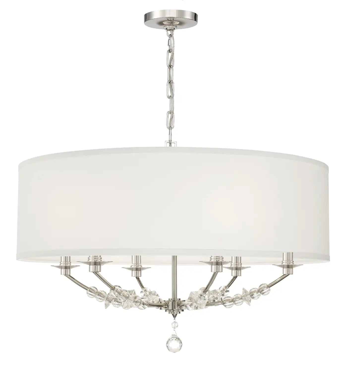 CRYSTORAMA, MIRAGE DRUM SHADE CHANDELIER, CHANDELIER LIGHT