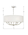 CRYSTORAMA, MIRAGE DRUM SHADE CHANDELIER, CHANDELIER LIGHT
