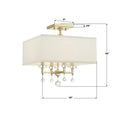 CRYSTORAMA, PAXTON SEMI FLUSH MOUNT, FLUSH MOUNT CEILING LIGHTS