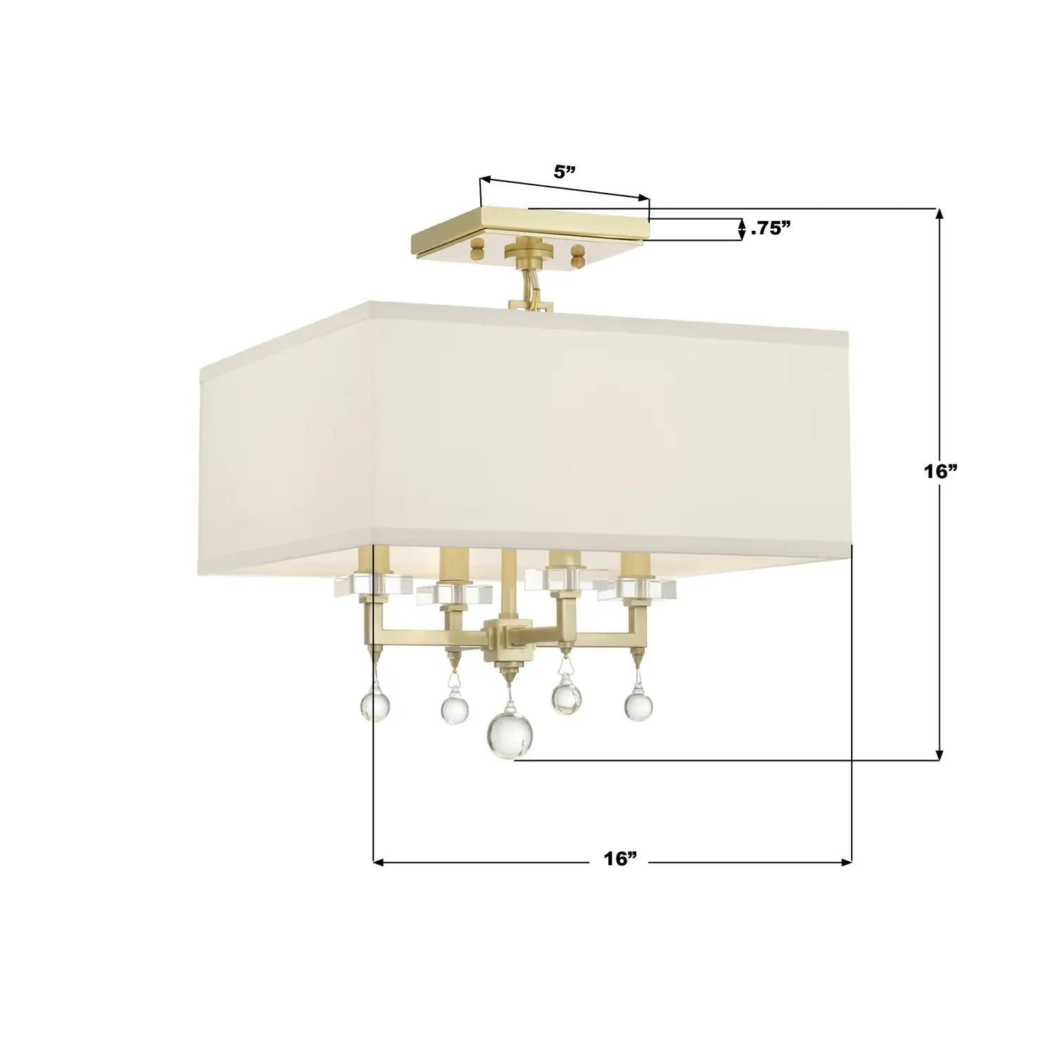 CRYSTORAMA, PAXTON SEMI FLUSH MOUNT, FLUSH MOUNT CEILING LIGHTS