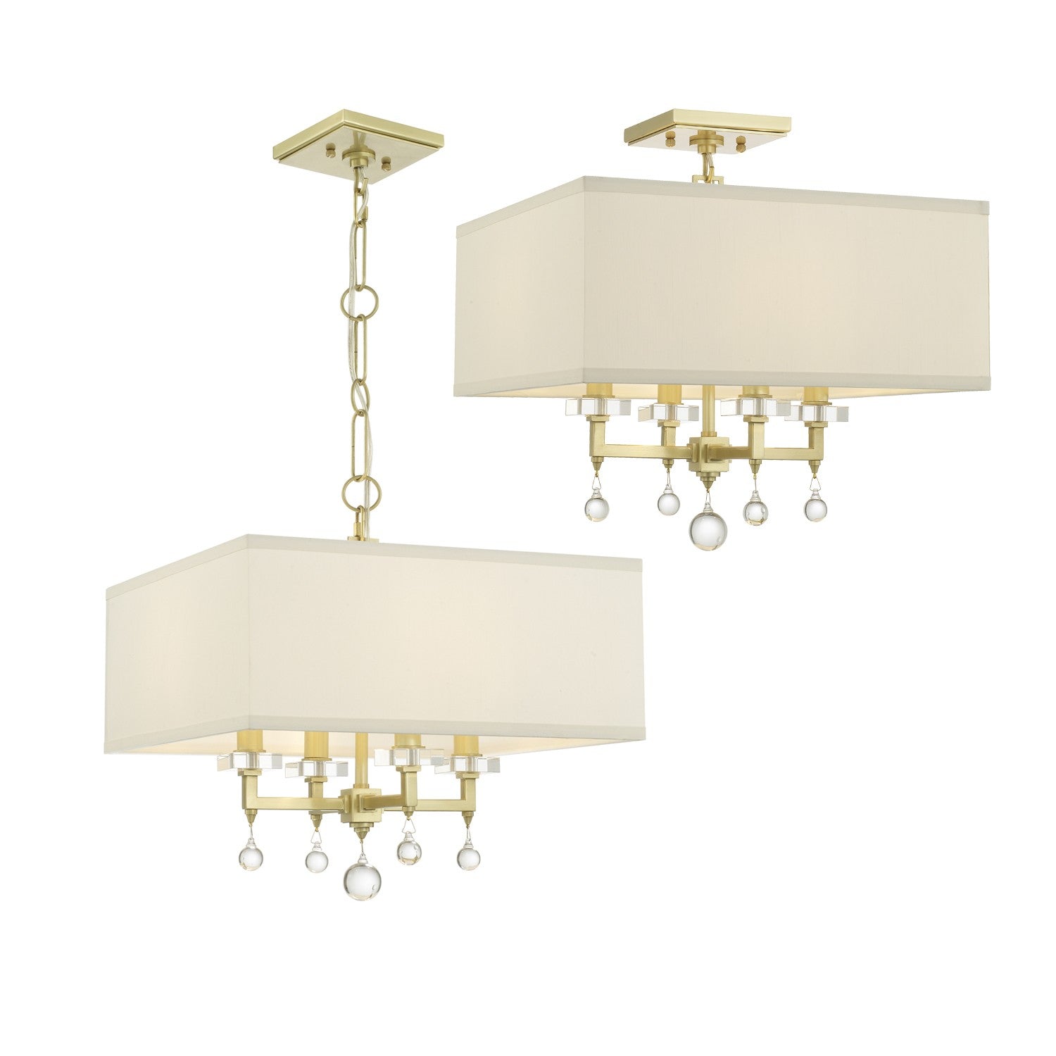 CRYSTORAMA, PAXTON SEMI FLUSH MOUNT, FLUSH MOUNT CEILING LIGHTS 