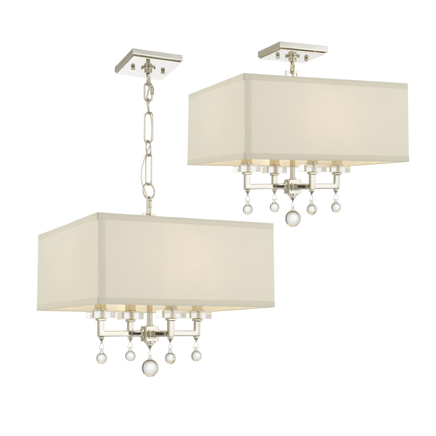 CRYSTORAMA, PAXTON SEMI FLUSH MOUNT, FLUSH MOUNT CEILING LIGHTS 