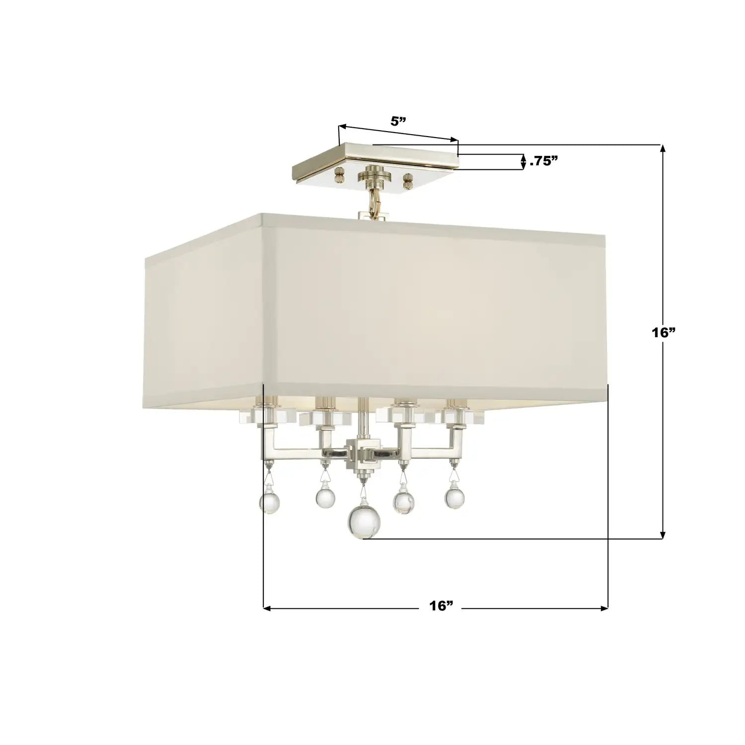 CRYSTORAMA, PAXTON SEMI FLUSH MOUNT, FLUSH MOUNT CEILING LIGHTS
