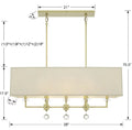 CRYSTORAMA, PAXTON LINEAR CHANDELIER, CHANDELIER LIGHT