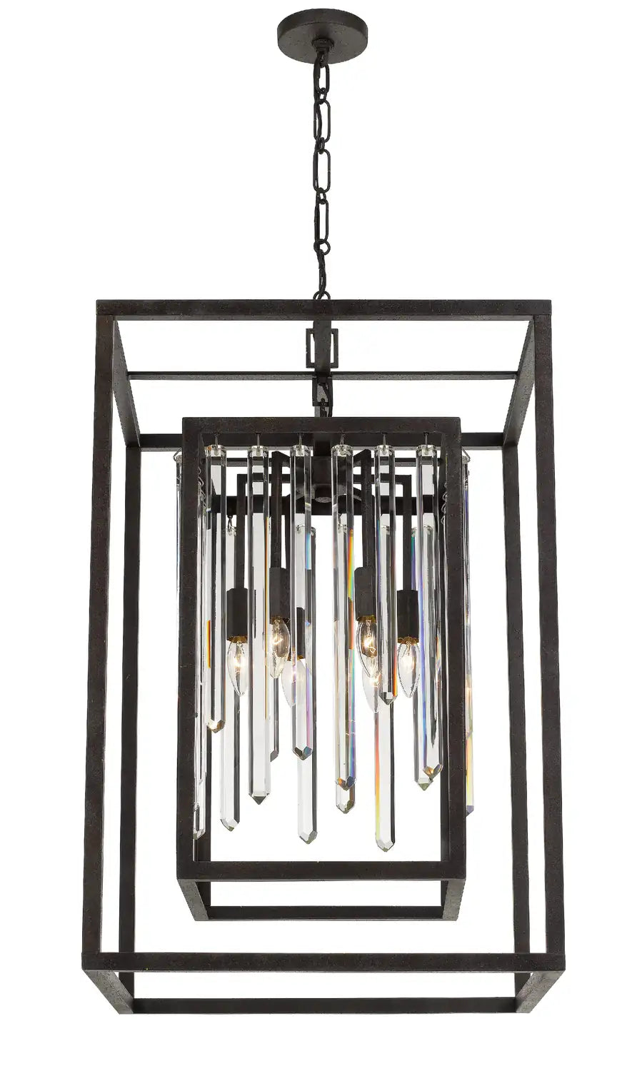 CRYSTORAMA, HOLLIS FORGED LANTERN CHANDELIER, CHANDELIER LIGHT