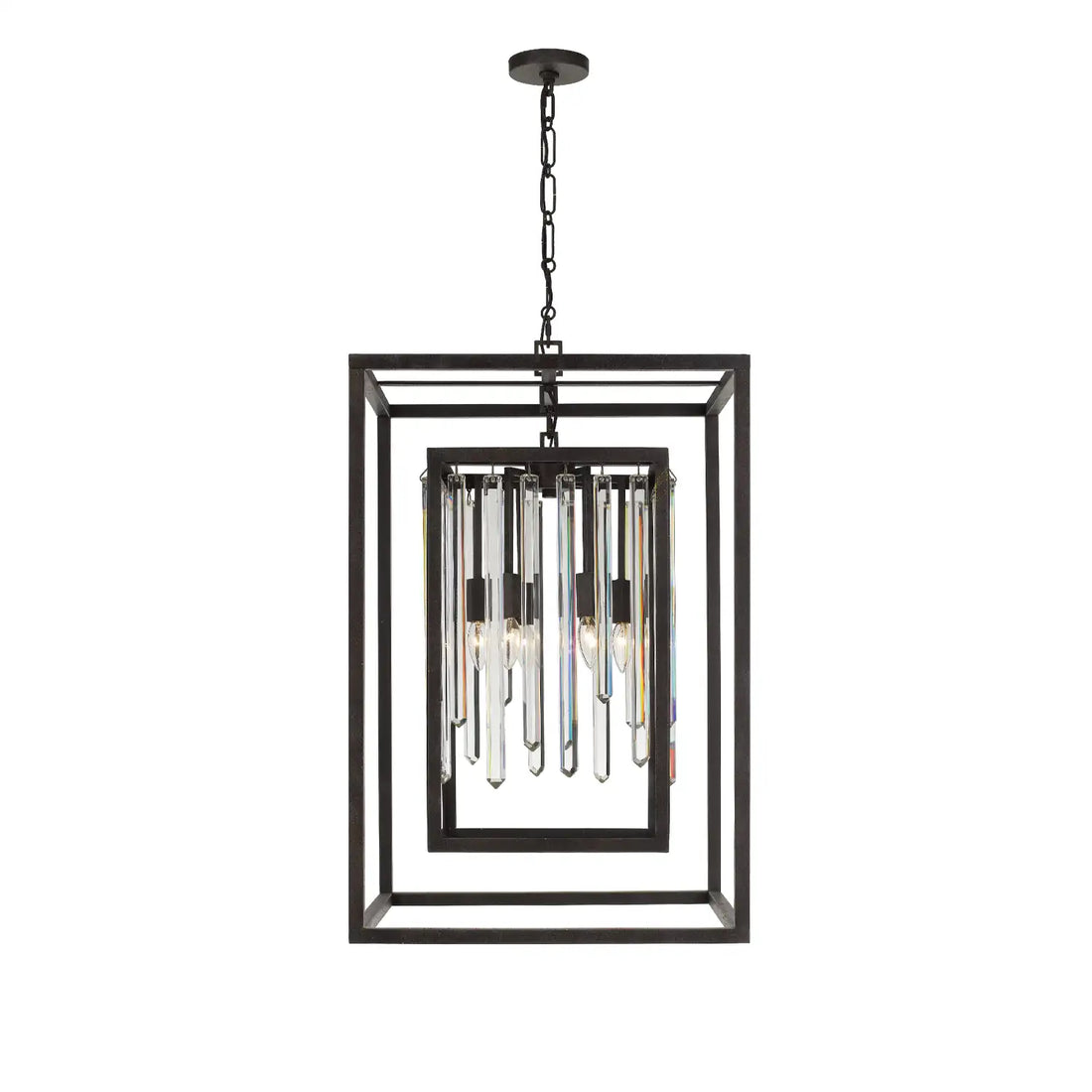 CRYSTORAMA, HOLLIS FORGED LANTERN CHANDELIER, CHANDELIER LIGHT