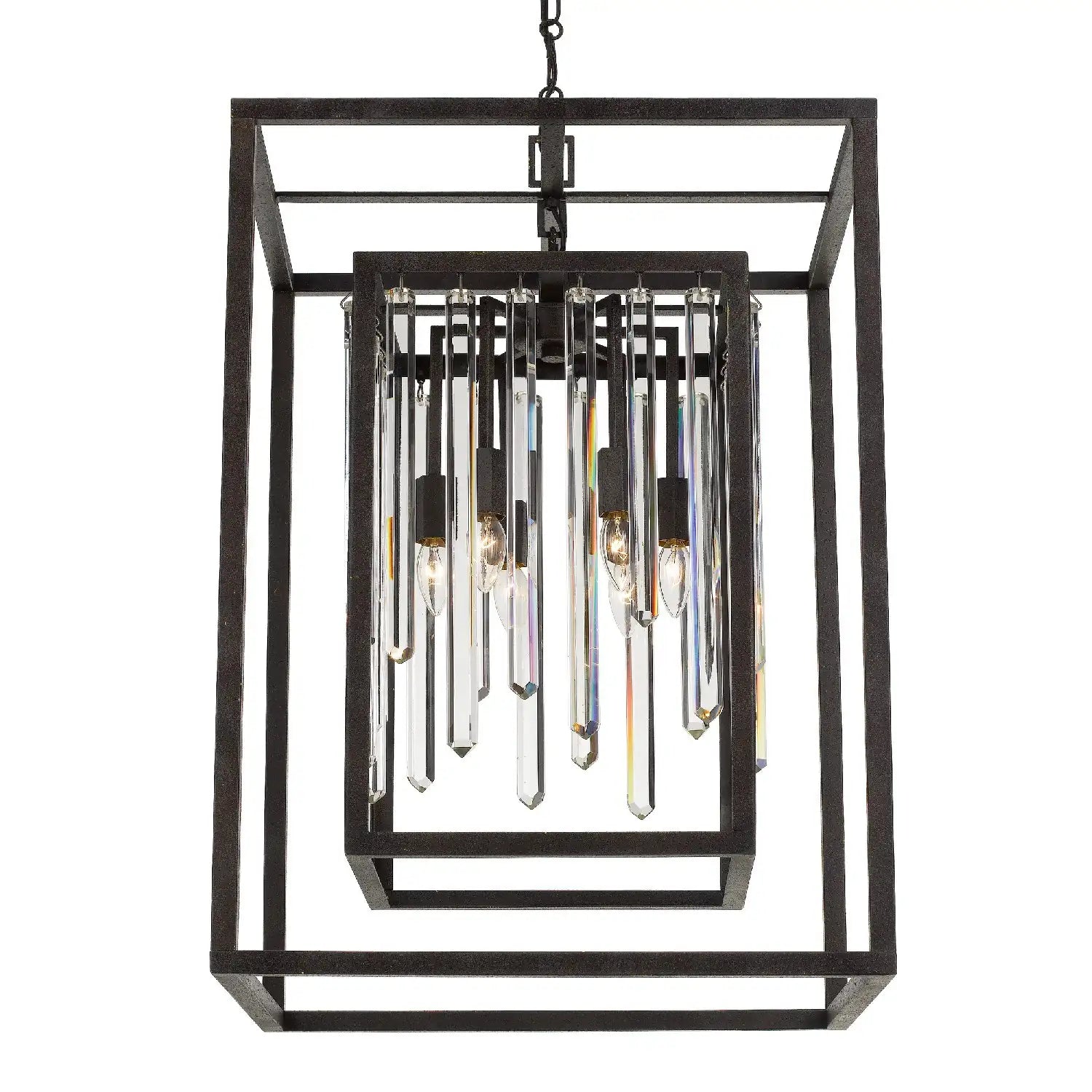 CRYSTORAMA, HOLLIS FORGED LANTERN CHANDELIER, CHANDELIER LIGHT