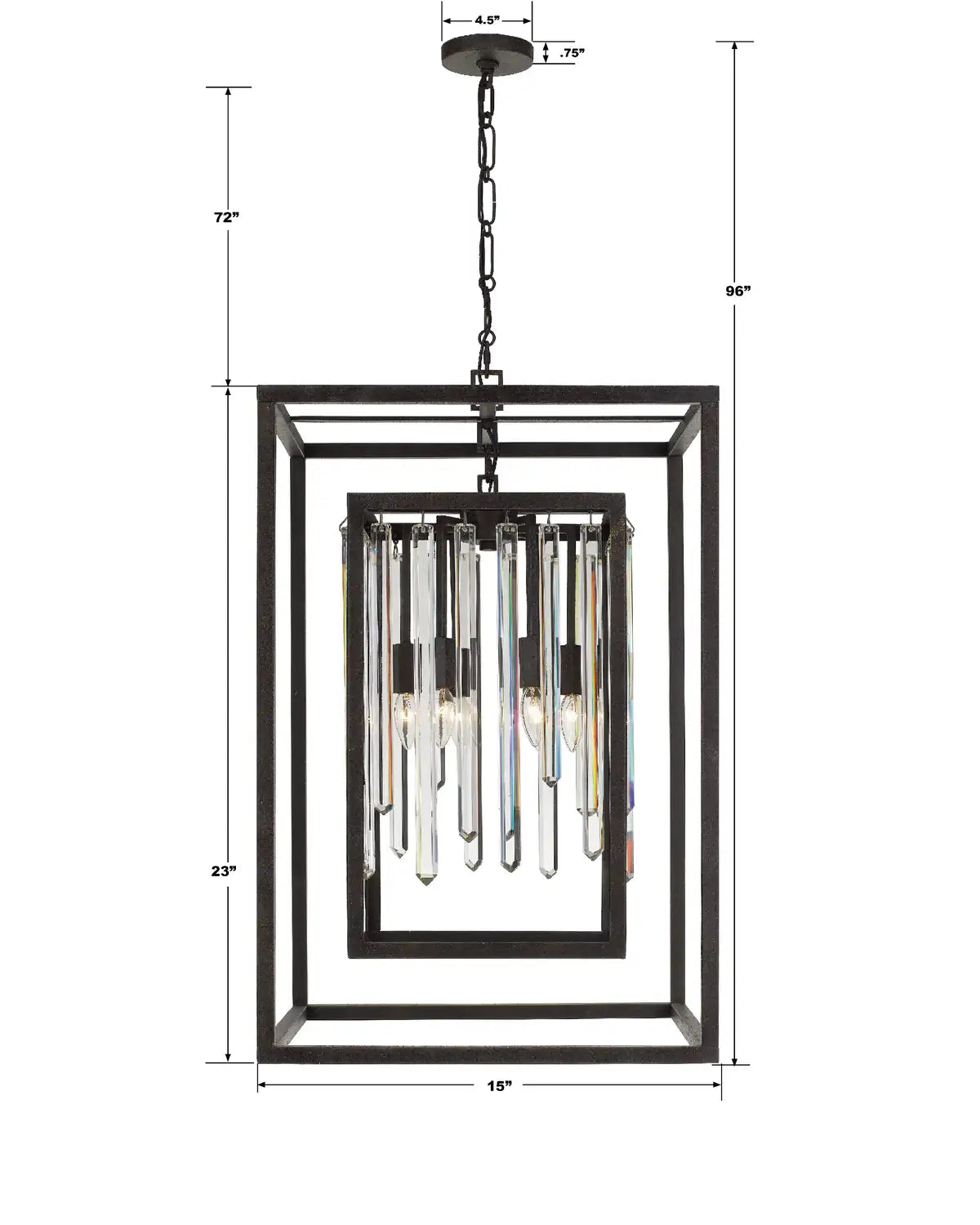 CRYSTORAMA, HOLLIS FORGED LANTERN CHANDELIER, CHANDELIER LIGHT