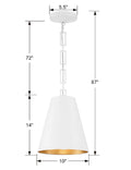 CRYSTORAMA, BRIAN PATRICK FLYNN ALSTON PENDANT, PENDANT LIGHT