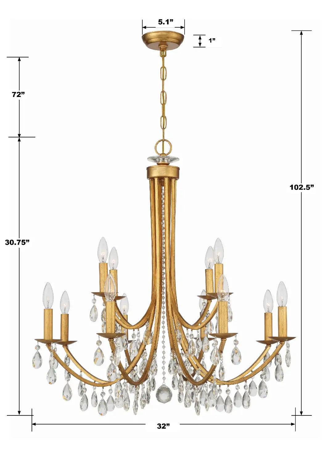 CRYSTORAMA, BRIDGEHAMPTON CHANDELIER, CHANDELIER LIGHT