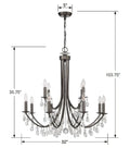 CRYSTORAMA, BRIDGEHAMPTON CHANDELIER, CHANDELIER LIGHT