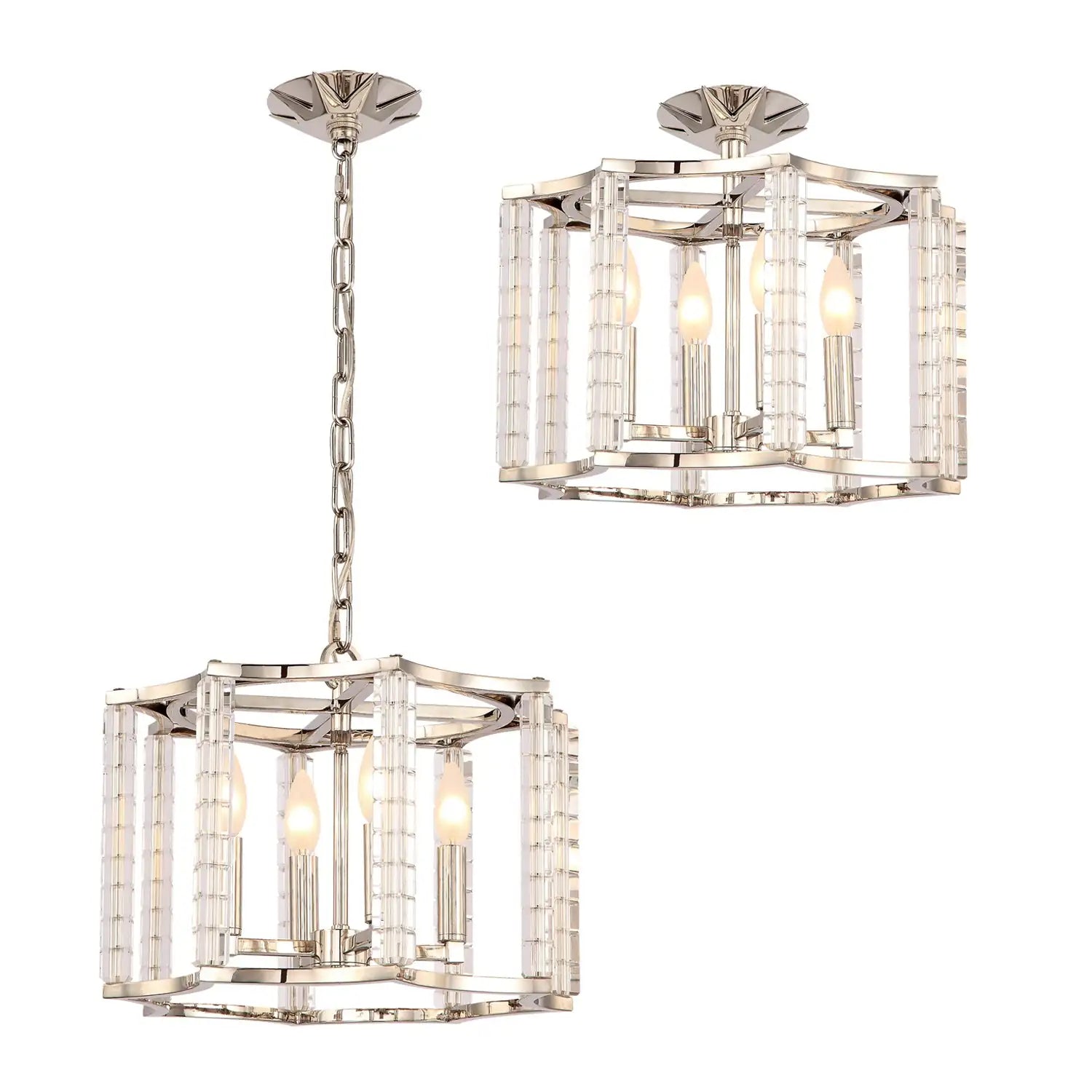 CRYSTORAMA, CARSON CONVERTIBLE SEMI FLUSH MOUNT, FLUSH MOUNT CEILING LIGHTS