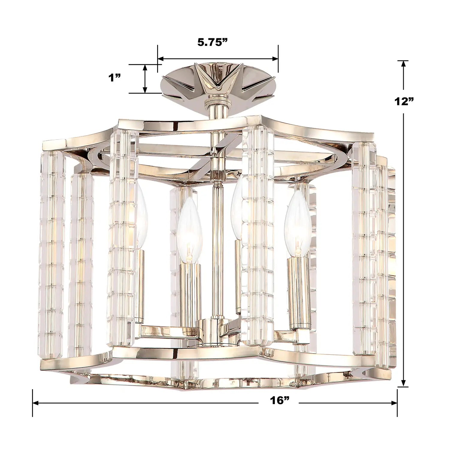 CRYSTORAMA, CARSON CONVERTIBLE SEMI FLUSH MOUNT, FLUSH MOUNT CEILING LIGHTS