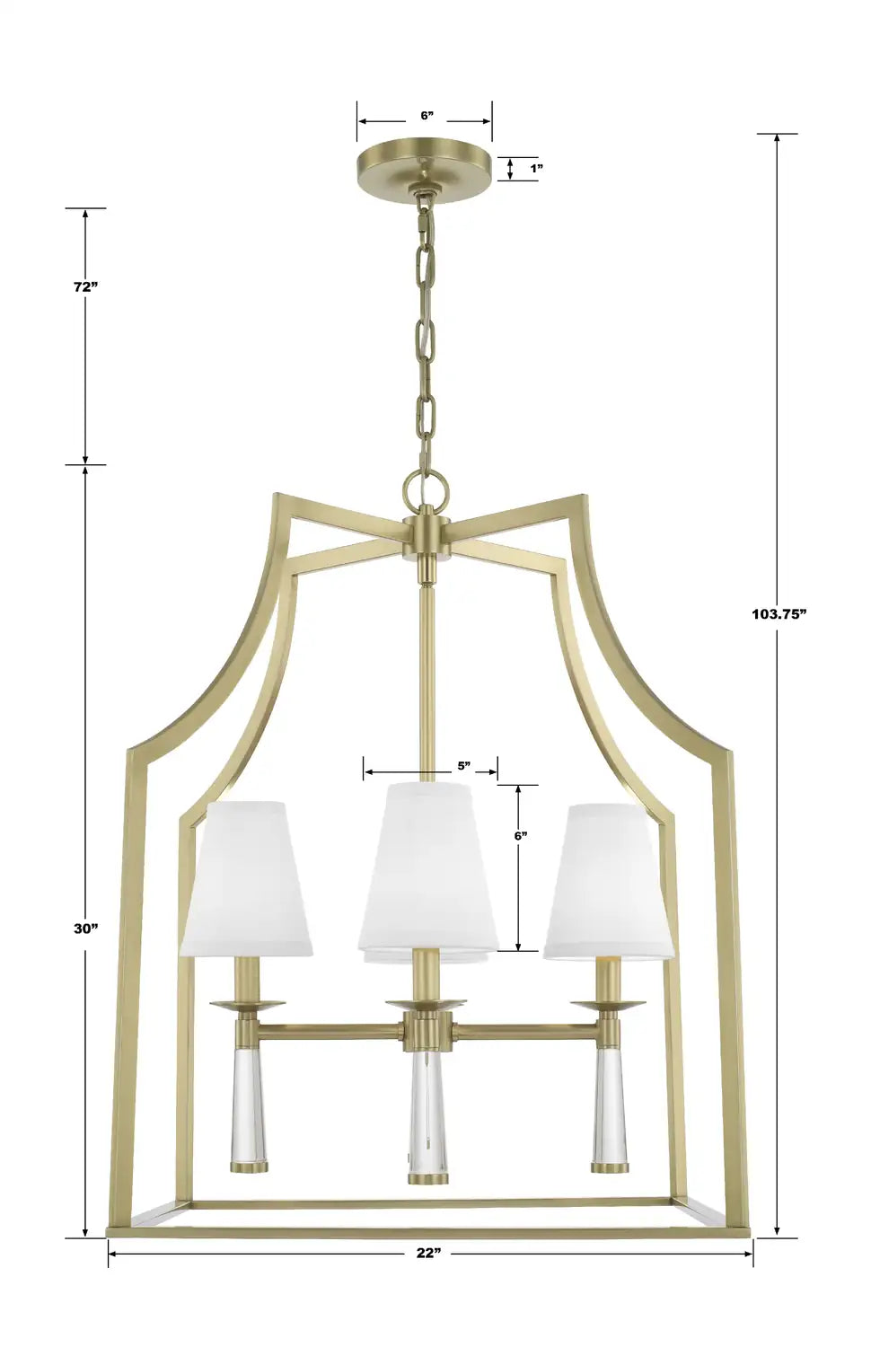 CRYSTORAMA, BAXTER LANTERN CHANDELIER, CHANDELIER LIGHT