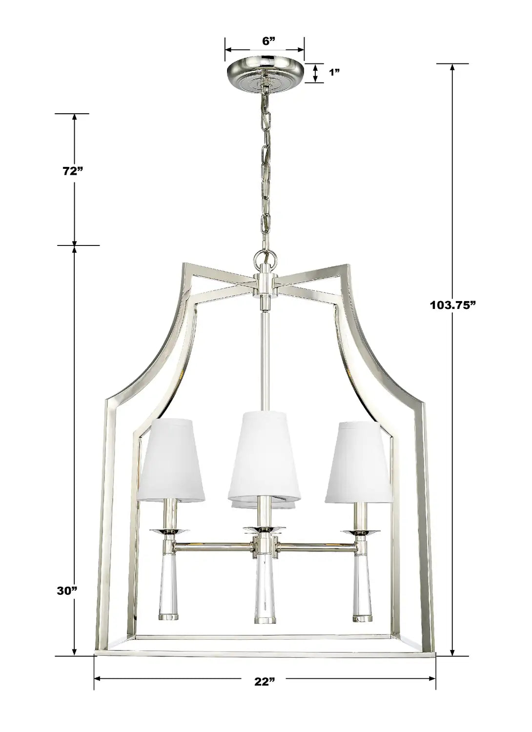 CRYSTORAMA, BAXTER LANTERN CHANDELIER, CHANDELIER LIGHT